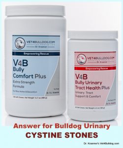 Answer for Bulldog Urinary Cystine Stones SUPPLEMNTS