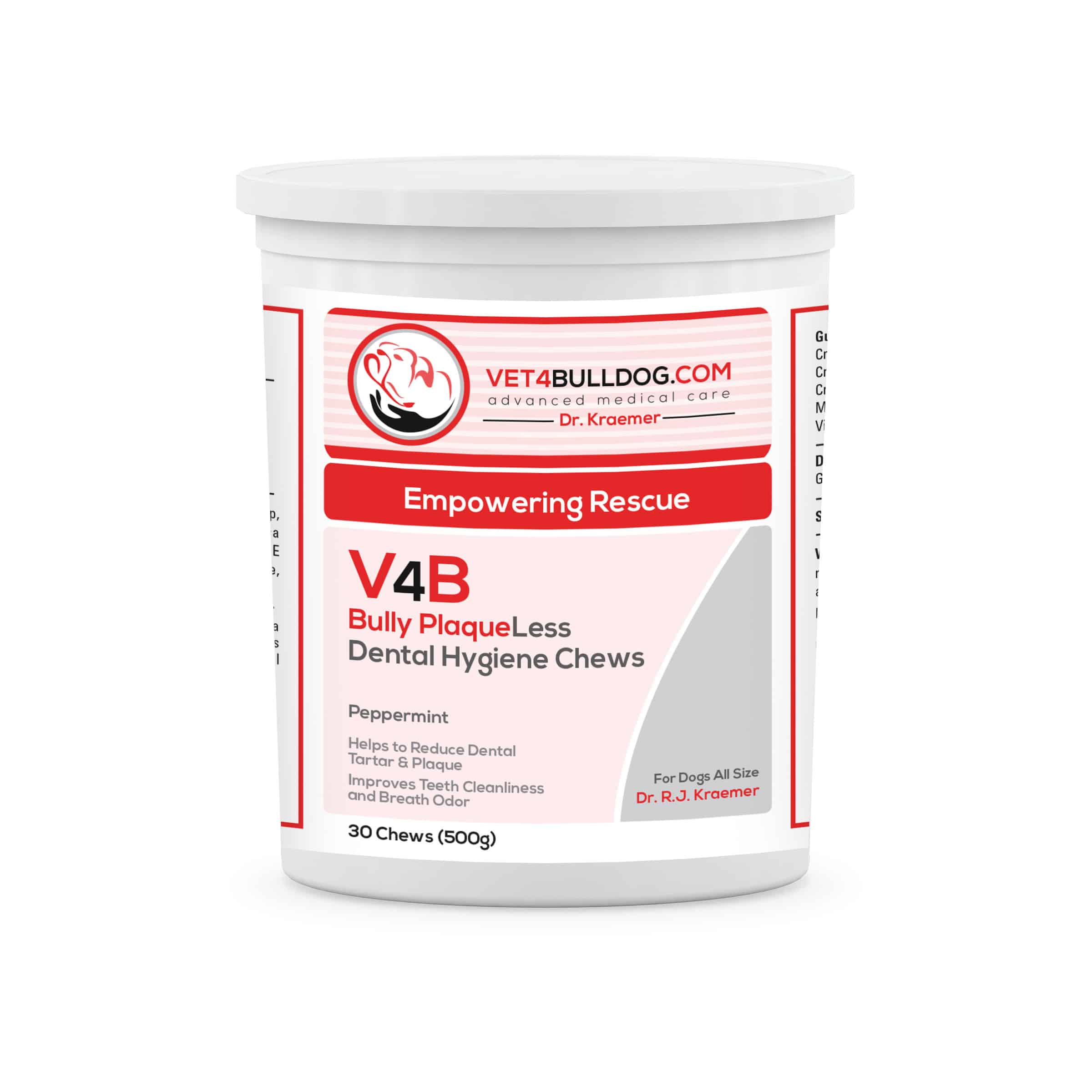 V4B Dental Hygiene Chews for Bulldogs and French Bulldogs