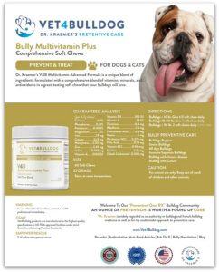 Bulldog puppy multivitamin supplement formula