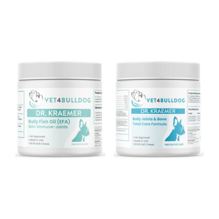 Bully Joint Basic Care Bundle under 59 lb with 2026 Vet4Bulldog product labels