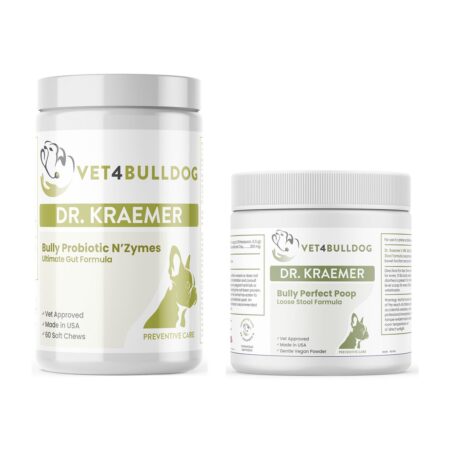 Bully Probiotic and Digestive Vital Bundle with 2026 Vet4Bulldog product labels