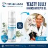 Dr. Kraemer, bulldog specialist, with V4B Yeasty Bully Antiseptic No-Rinse Gel