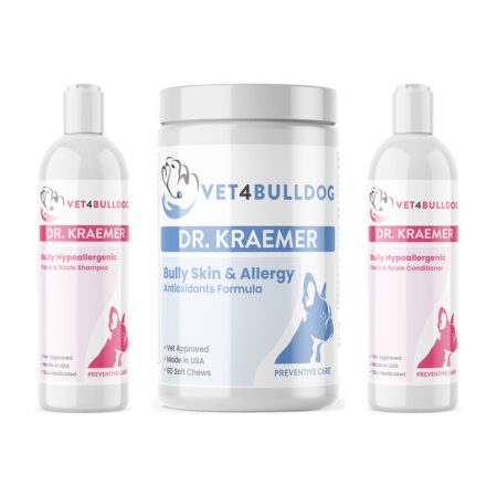 Bully Hypoallergenic Vital Skin Bundle with 2026 Vet4Bulldog product labels
