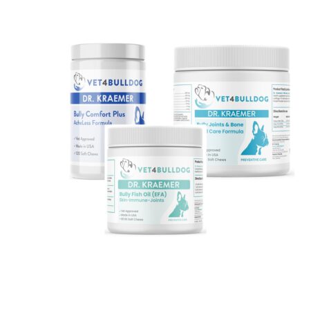Bully Back and Nerve Essential Value Bundle under 59 lb with 2026 Vet4Bulldog product labels