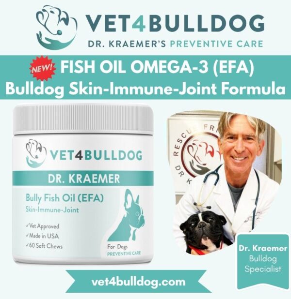 bulldog and French Bulldog Fish Oil Supplement