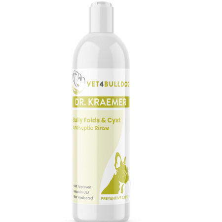 bulldog interdigital Cyst and folds antiseptic rinse