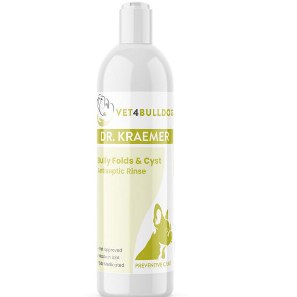 bulldog interdigital Cyst and folds antiseptic rinse