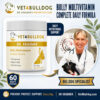 Dr. Kraemer, bulldog specialist, with V4B Bully Multivitamin Complete Formula