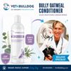 Dr. Kraemer, bulldog specialist, with V4B Bully Aloe-Oatmeal Conditioner