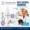 Dr. Kraemer, bulldog specialist, with V4B Bully Aloe-Oatmeal Shampoo