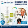 Dr. Kraemer, bulldog specialist, with V4B Bully Wrinkles Antiseptic Lotion
