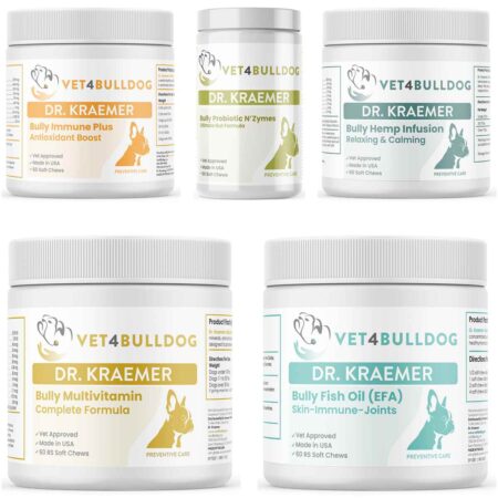 Bully Immune Support ULTIMATE Care Bundle with current 2026 Vet4Bulldog product labels