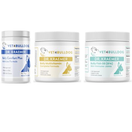 Bully Senior Basic Care Bundle with current 2026 Vet4Bulldog product labels