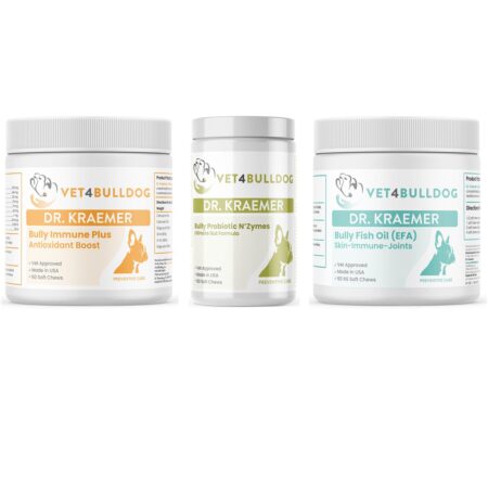 Bully Immune Support Essential Care Bundle with optimized 2026 Vet4Bulldog product images