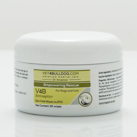 V4B Skin Fold Antiseptic SM Wipes For Bulldogs & Fr. Bulldogs