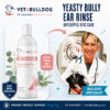 Dr. Kraemer, bulldog specialist, with V4B Yeasty Bully Antiseptic Ear Rinse