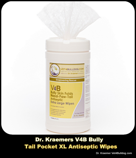 Bulldogs and French Bulldogs Tail Pocket Skin Fold Dermatitis antiseptic Wipes