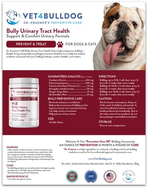 Eng Bulldog V4B Urinary Support Therapeutic Handout