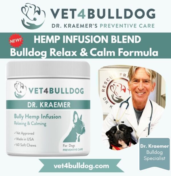 bulldog and French Bulldog hemp relax Supplement