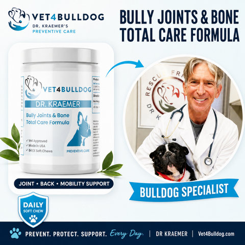 Current-label V4B Bully Joints and Bone Total Care Formula with Dr. Kraemer
