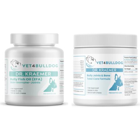 Bully Disc, Back and Nerves Basic Care Bundle (60lb and Over) with current 2026 Vet4Bulldog product labels