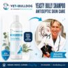 Dr. Kraemer, bulldog specialist, with V4B Yeasty Bully Antiseptic Shampoo