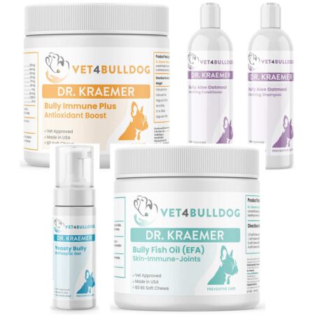 Bully Flank Alopecia ULTIMATE Bundle with current 2026 Vet4Bulldog product labels