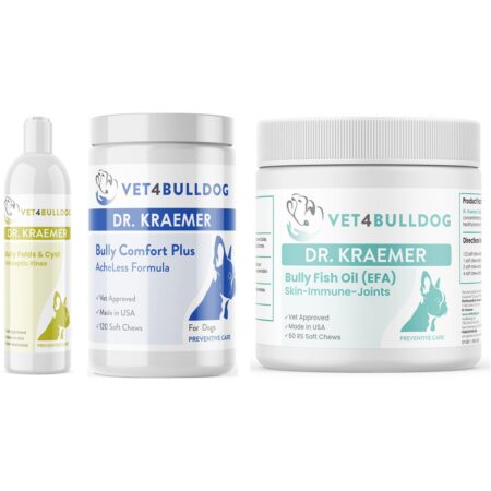 Bully Paw Dermatitis Basic Care Bundle with current 2026 Vet4Bulldog product labels