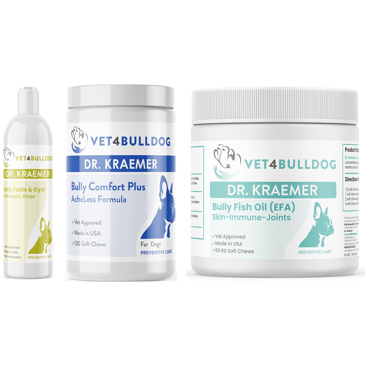 Bully Paw Dermatitis Basic Care Bundle with current labels