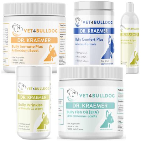 Bully Paw Dermatitis ULTIMATE Bundle with current 2026 Vet4Bulldog product labels
