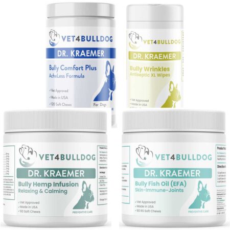 Bully Tail Pocket Essential Care Bundle with current 2026 Vet4Bulldog product labels