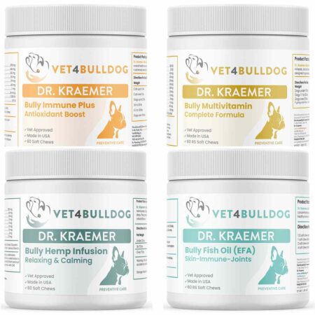 Bully Hypoplastic Trachea ULTIMATE Care Bundle with current 2026 Vet4Bulldog product labels