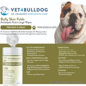 English Bulldog XL Antiseptic Skinfold wipes