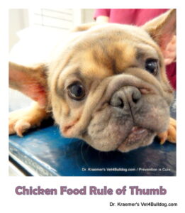 bulldog chicken diet rule of thumb
