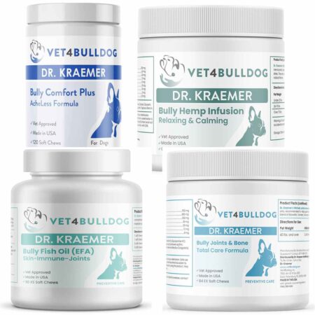 Bully Arthritis Pain and Aches ULTIMATE Bundle 60lb and Over with current 2026 Vet4Bulldog product labels