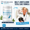 Dr. Kraemer, bulldog specialist, with V4B Bully Joint & Bone Total Care, 84 soft chews