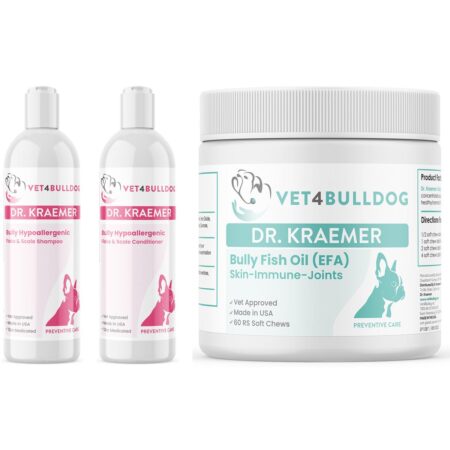 Bully Hypoallergenic Skincare Essential Bundle with current 2026 Vet4Bulldog product labels