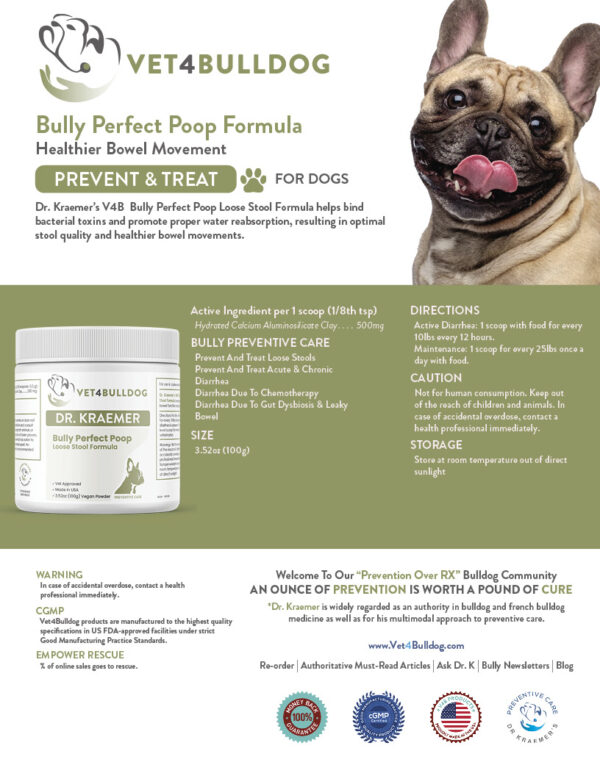 Anti Diarrhea Prefect Stool Supplement Fr. Bulldog