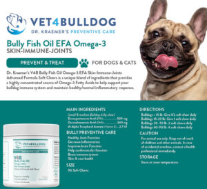 V4B Fish Oil EFA immune-joint-skin Handout - French Bulldog