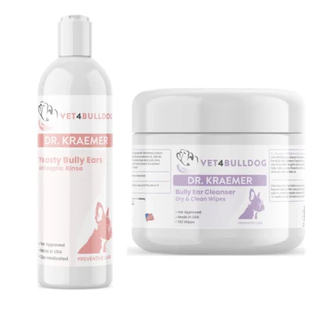 Yeasty Ears Basic Care Bundle: current antiseptic rinse and ear cleansing wipes