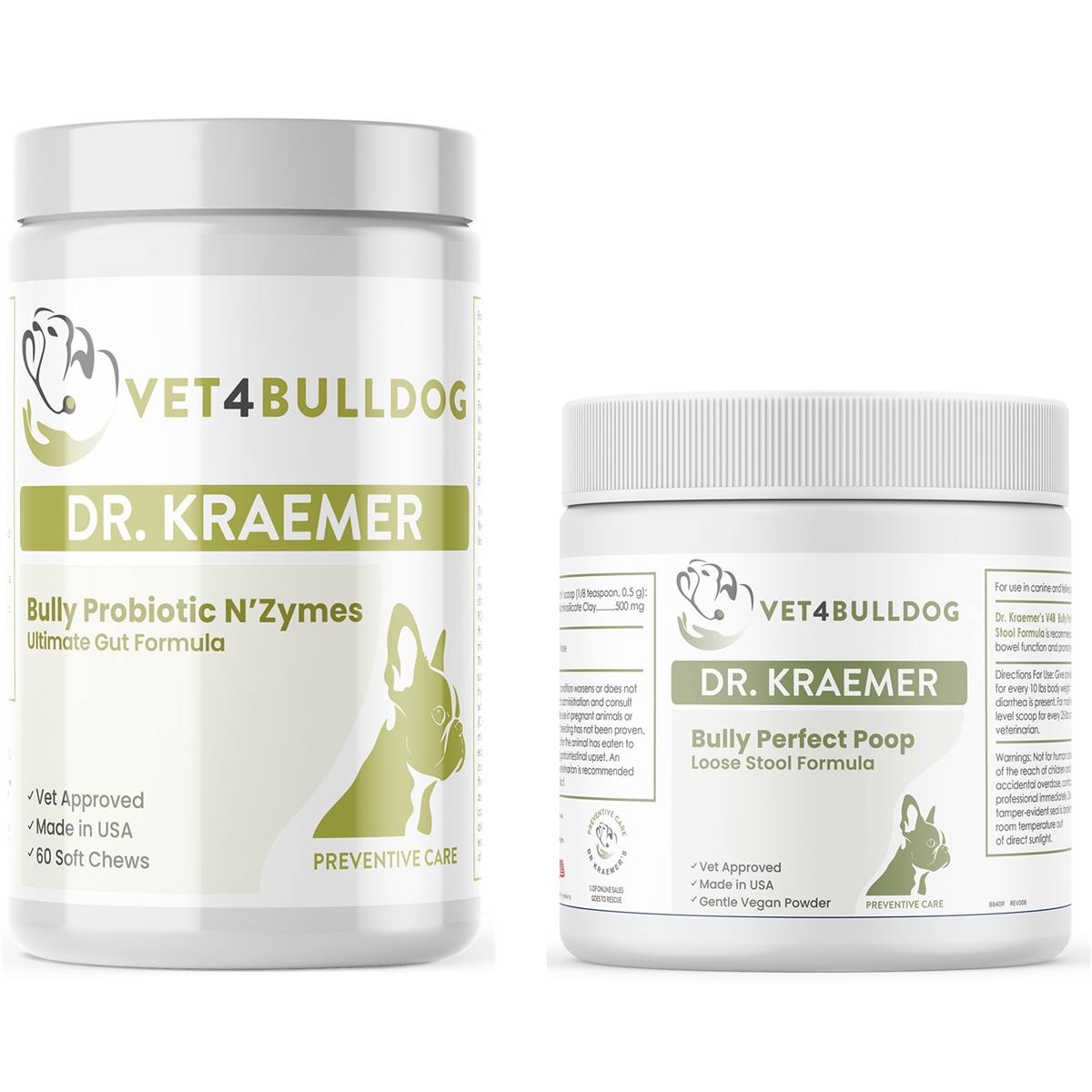 Bully Probiotic and Digestive Vital Bundle with optimized 2026 Vet4Bulldog product images