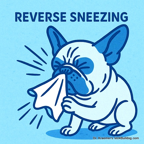 Bulldog and French bulldog reverse sneezing