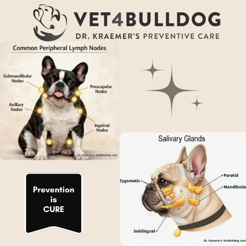 bulldog salivary and lymph nodes chart