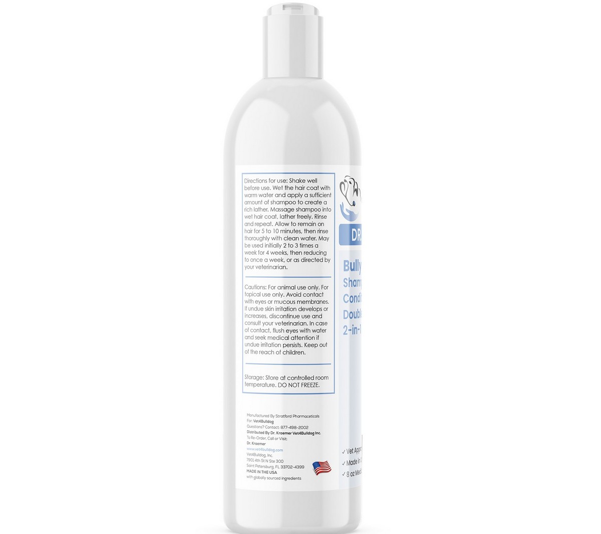 Bulldog and French bulldog Itch relief Shampoo and Conditioner 2 in 1 direction