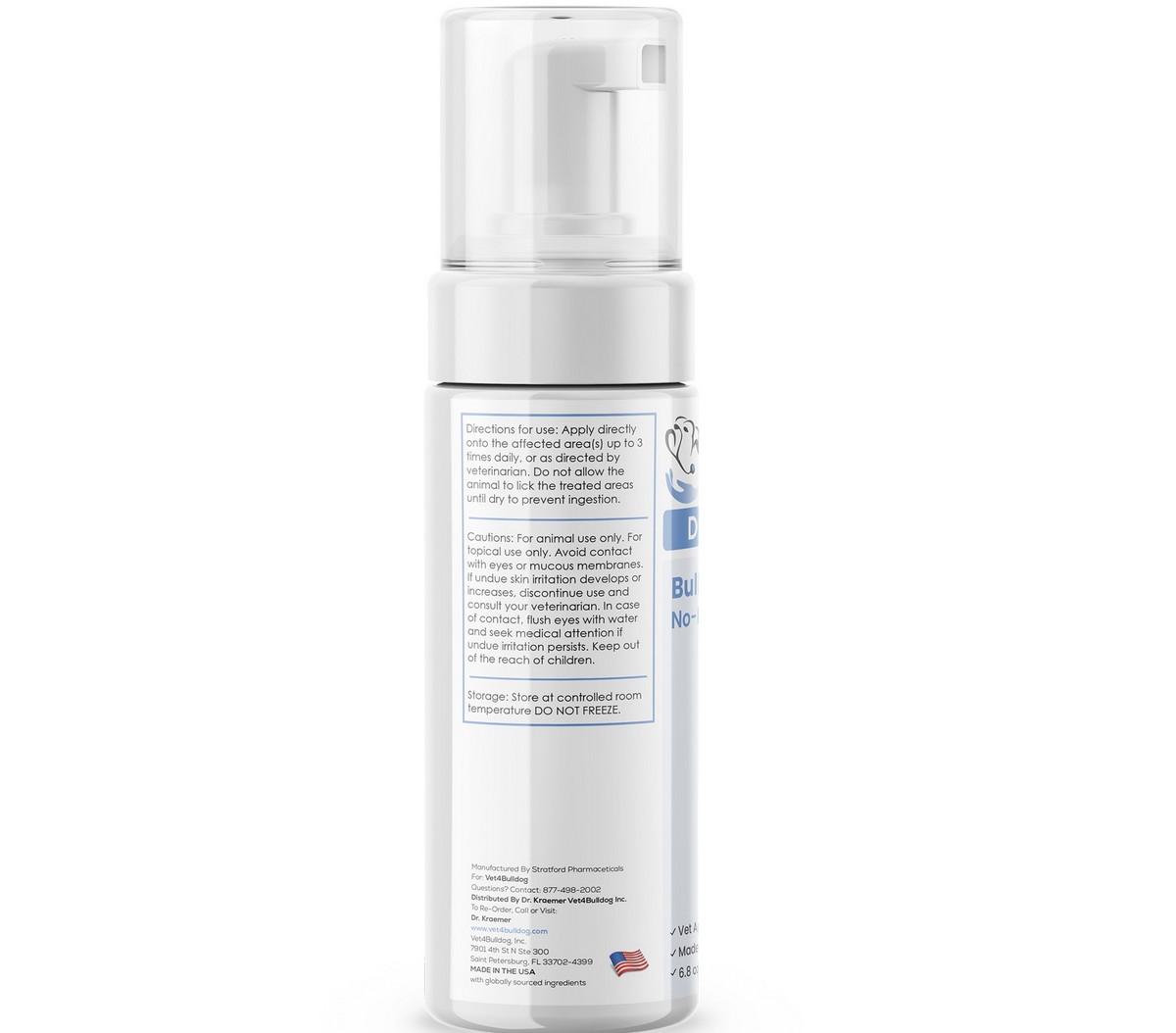 Bulldog and French bulldog Itch relief waterless gel Direction