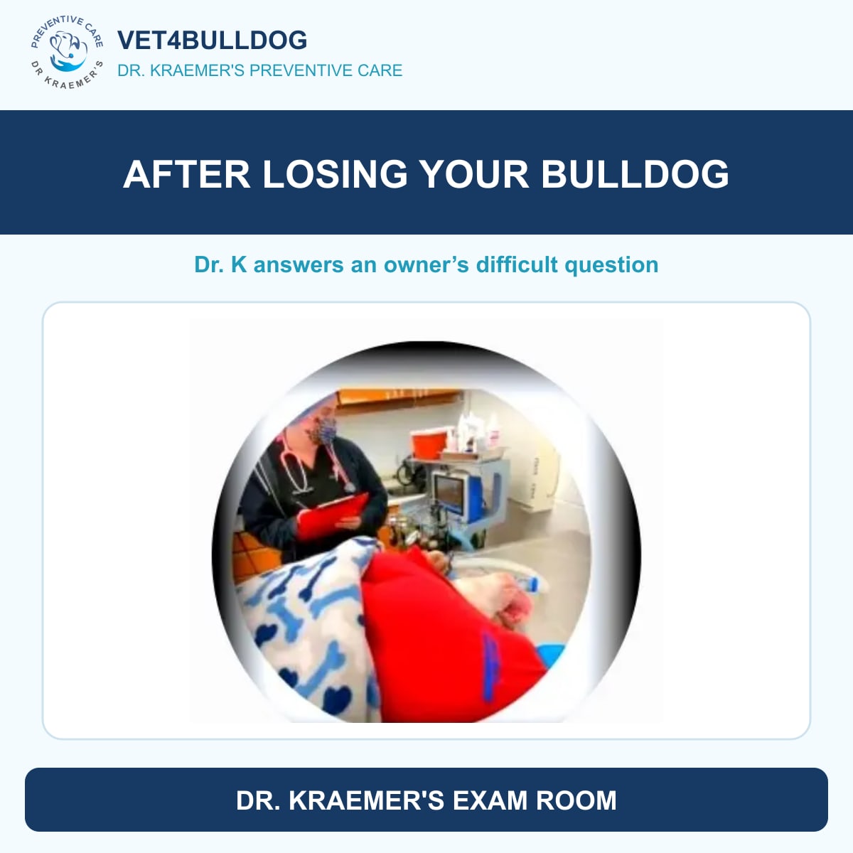 Original clinic anesthesia monitoring photo accompanying a question after losing a Bulldog