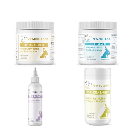 Bully Puppy Essential Bundle current included products, with original 2026 Vet4Bulldog product photographs