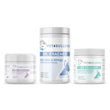 Bully Ear Hematoma Essential Care Bundle current included products, with original 2026 Vet4Bulldog product photographs