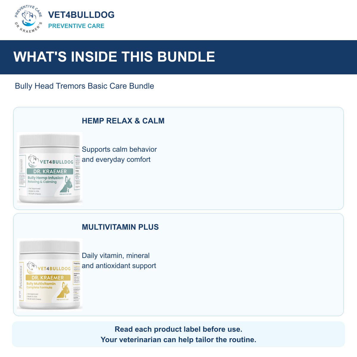 Bully Head Tremors Basic Care Bundle: products included and their daily care roles