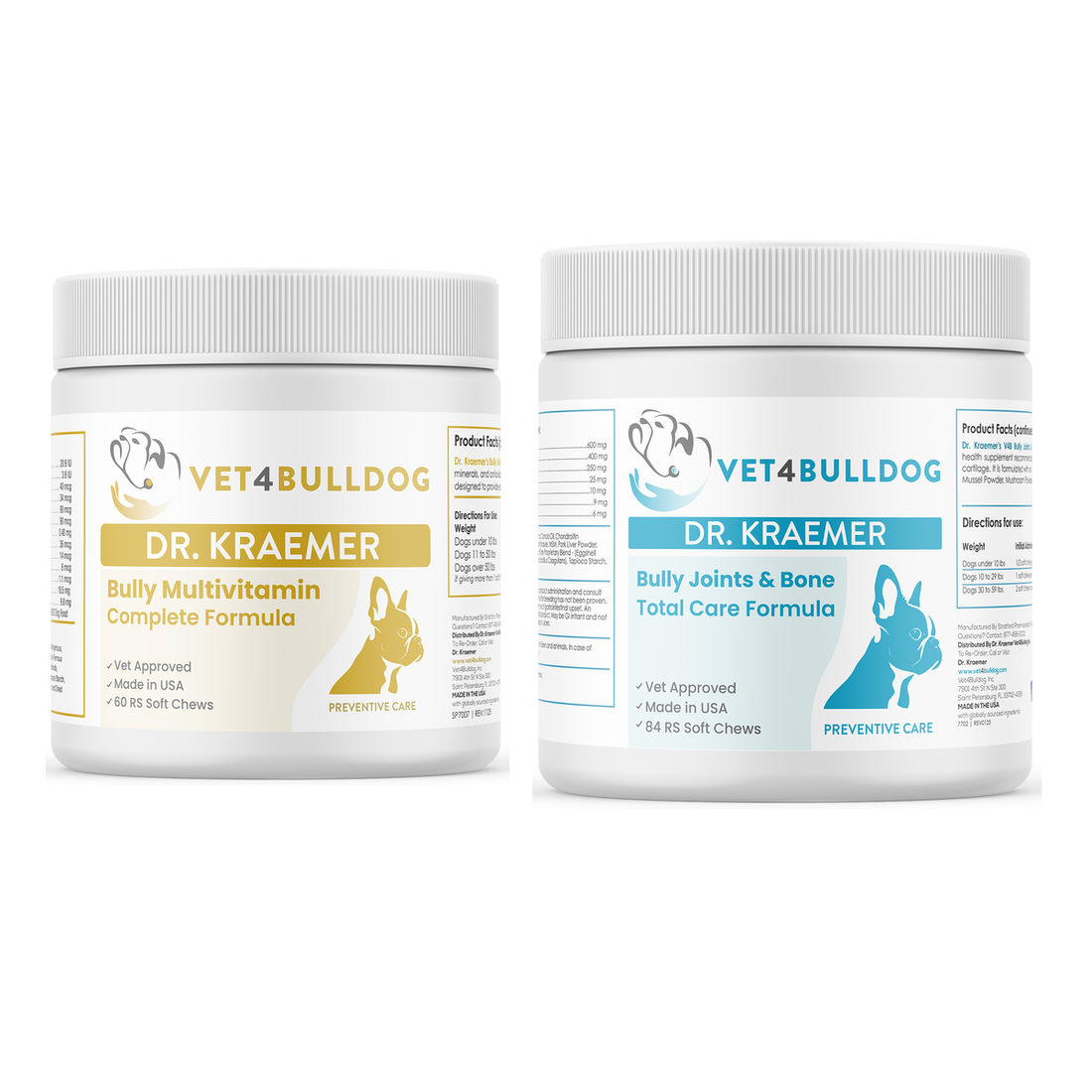 Bully Puppy Basic bundle with Multivitamin Plus and Joint & Bone Total Care for 59 lb and under